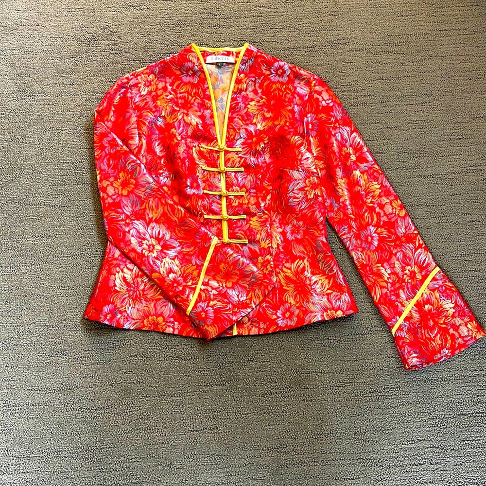Silk Liberty Jacket Blouse, Size L